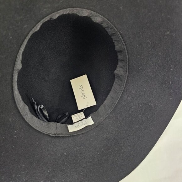 Phenix Wool Black Hat with Silver Chain Accent - Picture 2 of 6